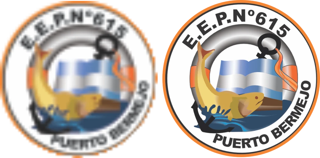 Proceso de mejora de un logo con grillas