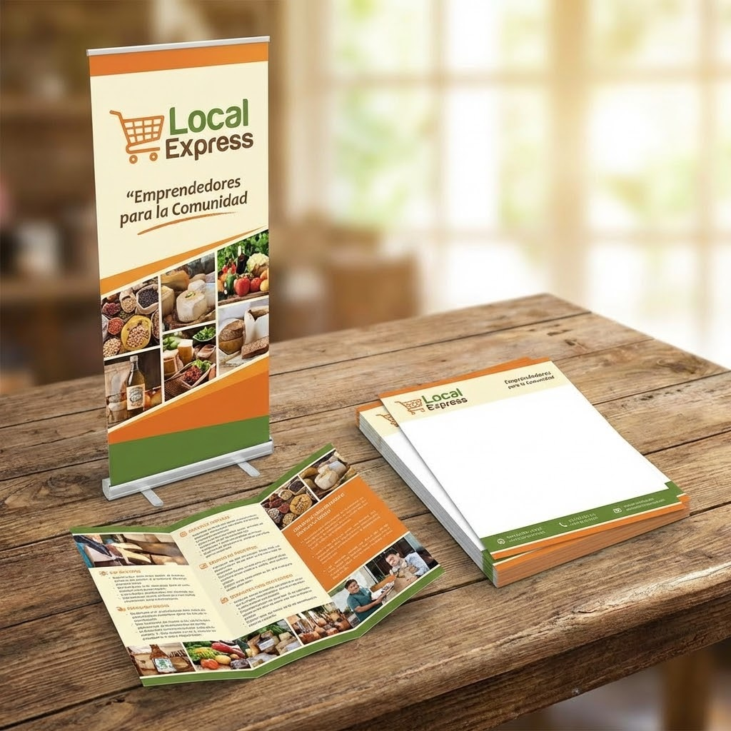 Kit de evento con roll up y folletos